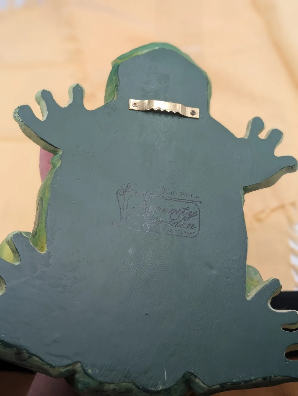 Serenity Garden Frog Wall Pocket Planter Green Resin Hanging Vase‎ Decor